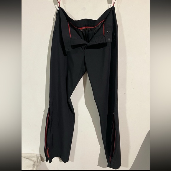Prada dark navy technical side zip pants 52